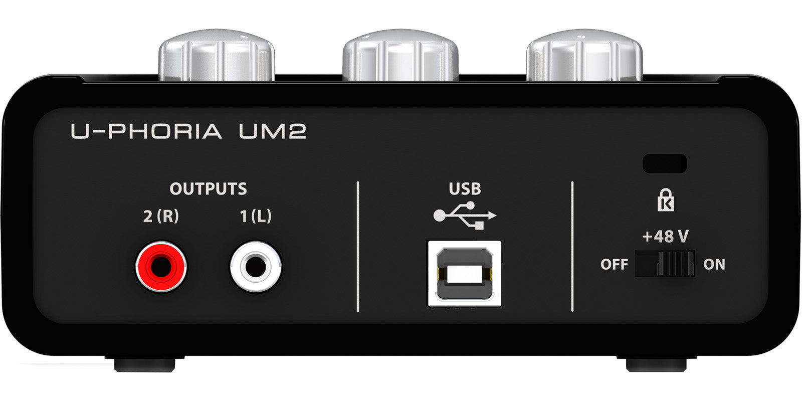 Interfaz de audio USB con 1x XLR/TRS 1x 1/4 2X RCA USB, rojo