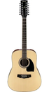 Guitarra Acústica de 12 Cuerdas (Docerola) IBANEZ Texana Natural Modelo: PF1512-NT