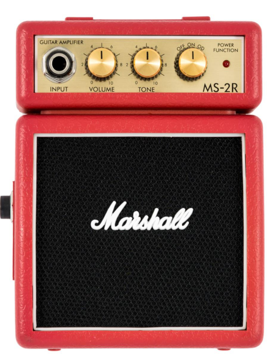 Amplificador MARSHALL Para Guitarra Eléctrica ROJO de 1W. Modelo: MS-2 –  Sono Music